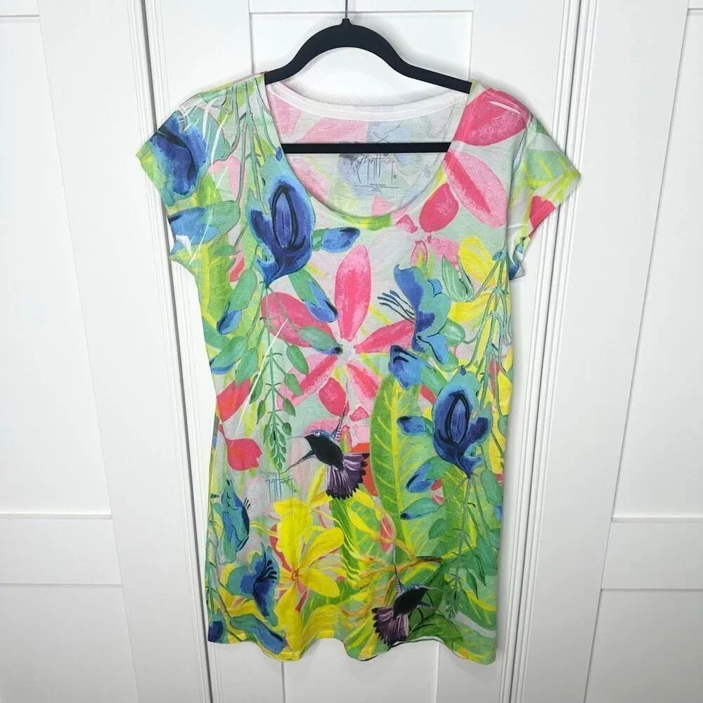 Guy Harvey Large Hummingbird Shirt Tropical Short Sleeve (C1)